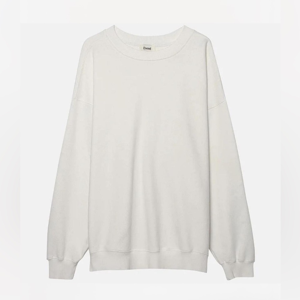 Elwood Oversized Core Crewneck Sweatshirt - Vintage White